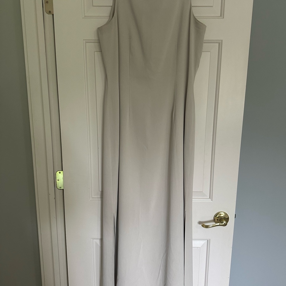 Cream High Neckline Dress